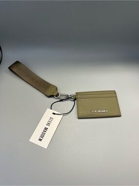 NWT Steve Madden CC Pouch With Wide Wrist Strap Barisa Olive 100% Polyurethane